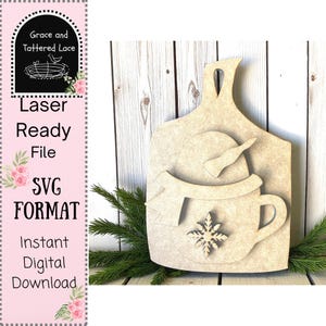 SVG Farmhouse Snowman in a mug 211 | Laser Cut File | Glowforge | snowman SVG | Snowman laser cut file | Snowman svg |
