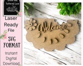 Watermelon Hanger SVG Laser Cut File: Summer Decor (Digital Download)