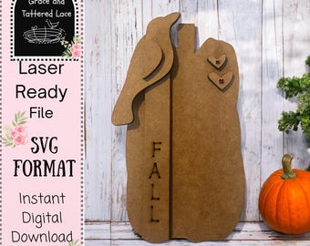Wonky Fall Pumpkin with Crow SVG: Laser Cut File (Digital Download)