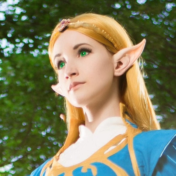 Any Skintone, Wild Elf Ears: handmade, latex ear tips. Great for cosplay, costumes, Link and Zelda from Breath of the Wild.
