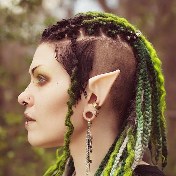 Any Skintone, Nomad Elf Ears: handmade, latex ear tips. Great for cosplay, costumes, Halloween, Christmas, Link, Zelda, & Dalish Elves