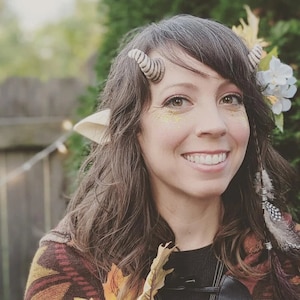 Aradani Woodland Fae Horns - lightweight resin horns, glue on with Spirit Gum