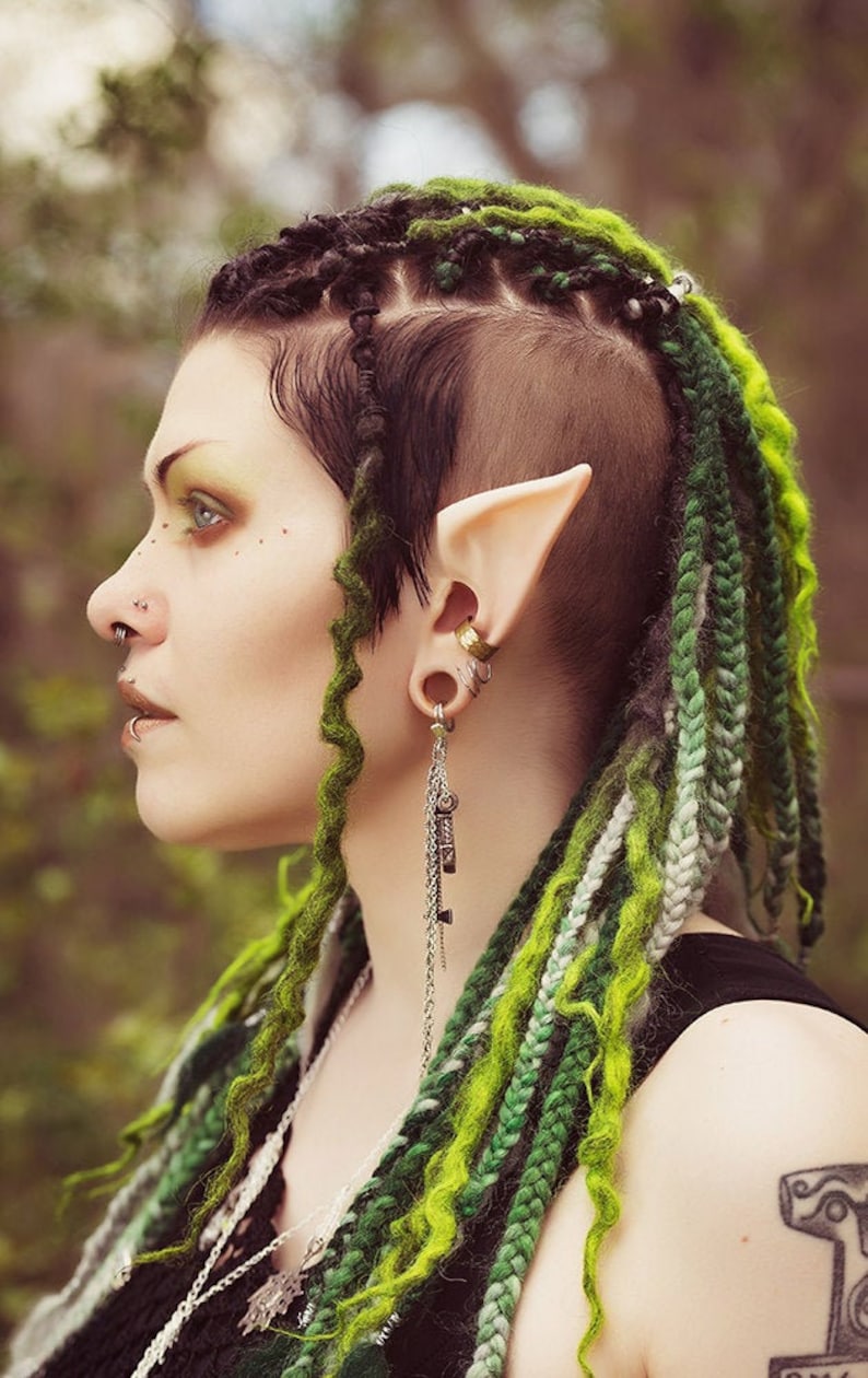 Any Skintone, Nomad Elf Ears: handmade, latex ear tips. Great for cosplay, costumes, Halloween, Christmas, Link, Zelda, & Dalish Elves