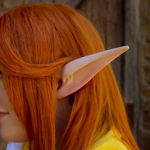 Any Skintone, LARGE ANIME Elf Ears: handmade, latex ear tips. Great for cosplay, Anime, Manga, Link, Taako, & Zelda image 2