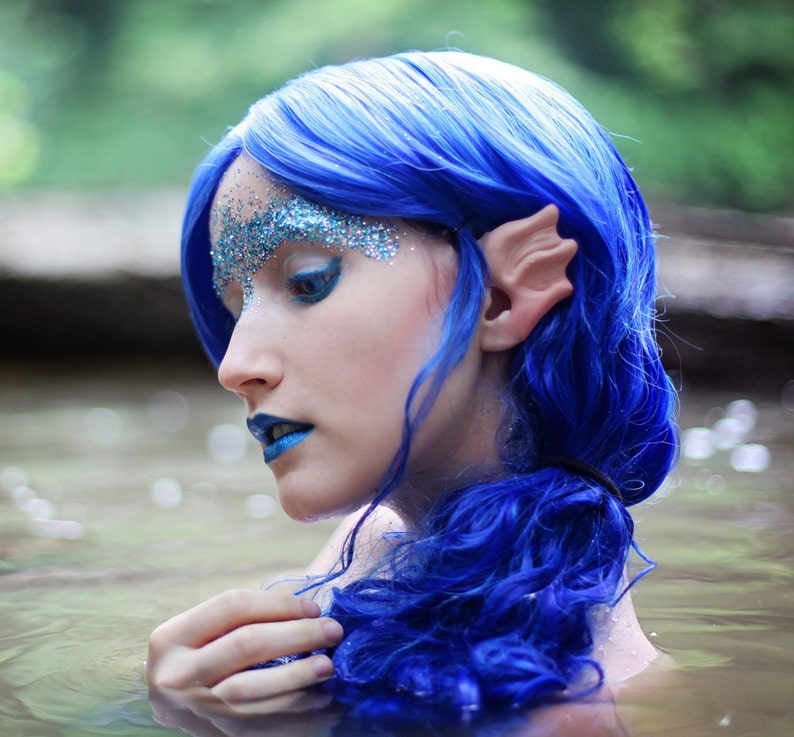 Any Skintone, Sea Elf Ears: handmade, latex ear tips. Great for cosplay, costumes, Mermaids, Merfolk, & Dragonfolk image 1