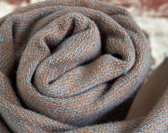 Thin Brown & Light Blue Cotton Ashtanga Mysore Yoga Rug