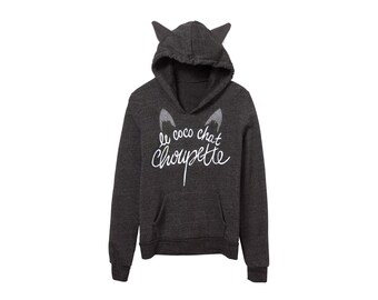 chat noir hoodie with ears