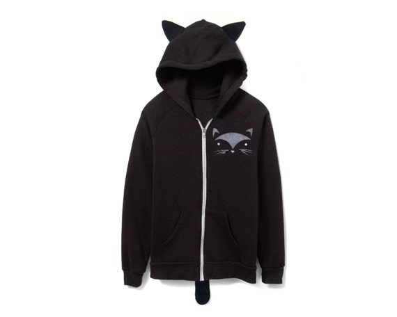 cat zip hoodie