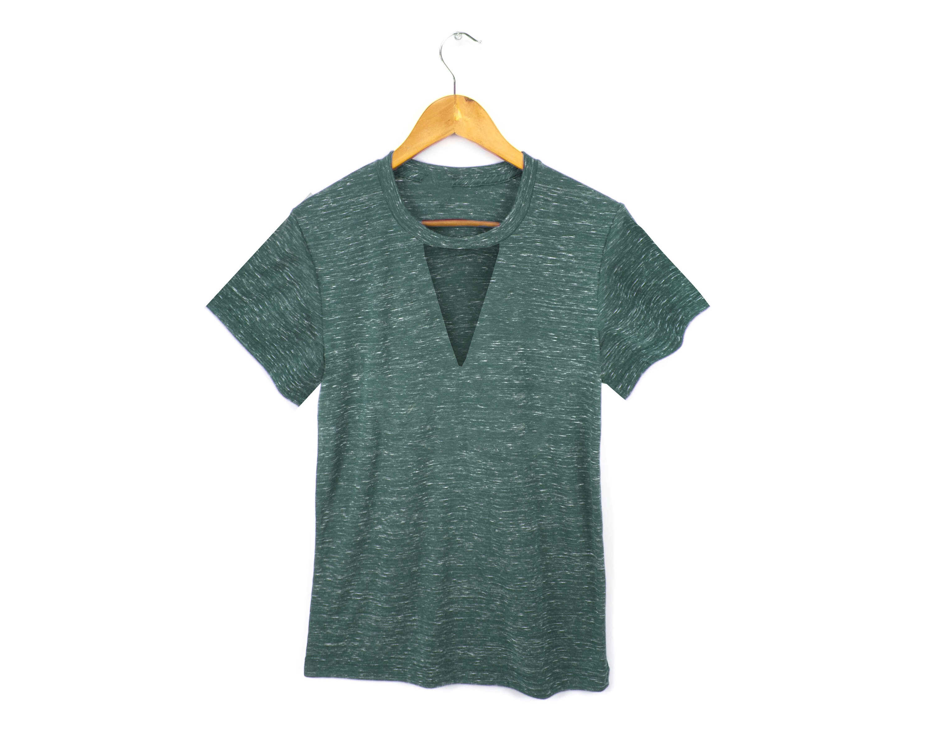 V-neck Tee Choker T-shirt Loose Fit 