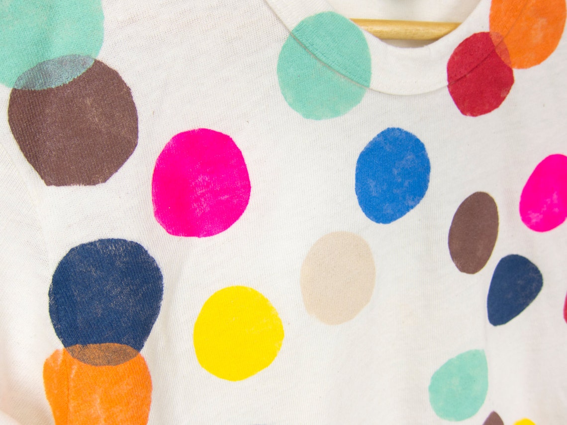 Colorful Confetti Tee Confetti Tee Confetti Tshirt Confetti Etsy