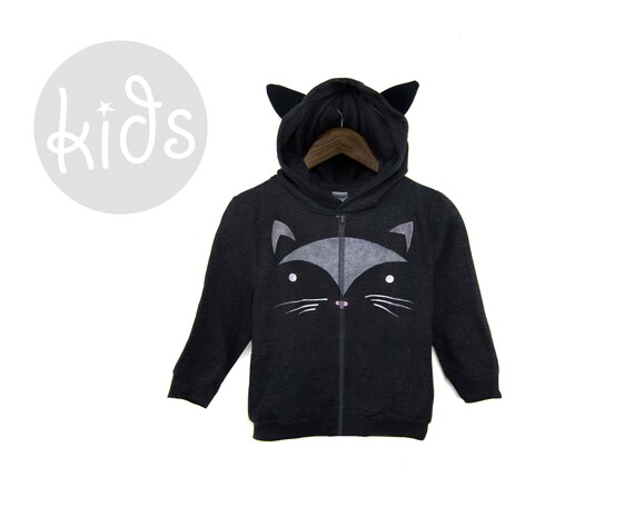cat hoodie with zipper