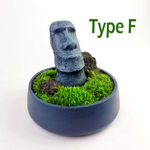 安定化苔付きセメント製モアイ像 - イースター島の装飾 - Etsy 日本