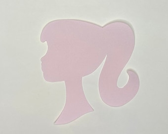 Fabric Iron On Barbie Style Silhouette Applique