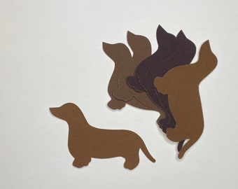 6 Fabric Iron On Dachshund Appliques