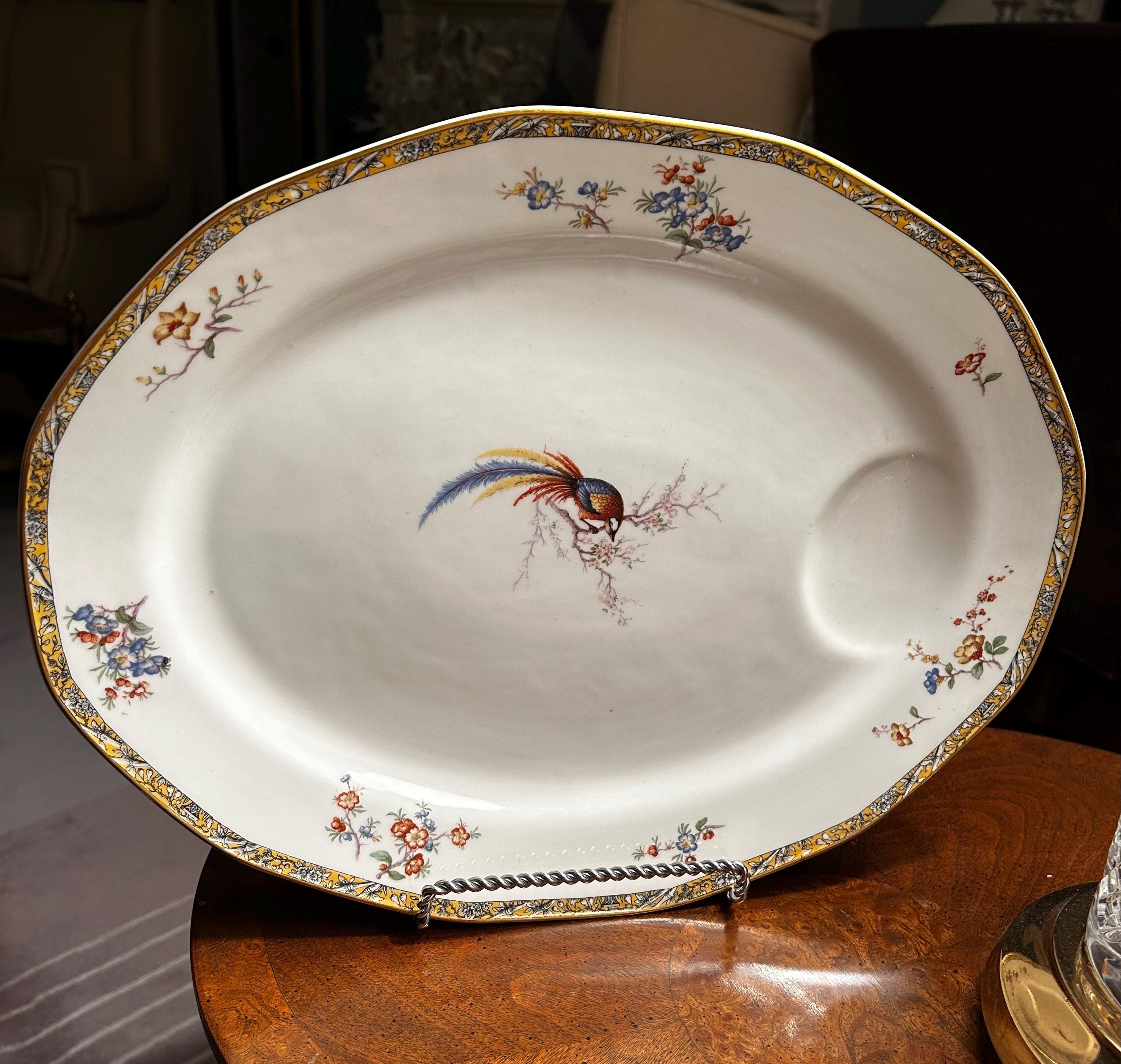 SALE⬇️Haviland France プレート　5枚　Limoges Vintage HAVILAND LIMOGES FRANCE PINK ROSES & GOLD ~ Scallop