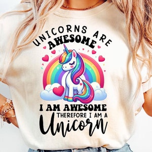 Unicorns Are Awesome I'm A Unicorn PNG - Funny Rainbow Png file shirt Unicorn Humor sarcasm sublimation Png instant download