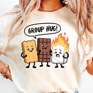 Funny Camping Lover SVG PNG, Nature Lover, Outdoor Camping svg file shirt , Funny Group Hug Smores Camping , Funny Marshmallow digital file
