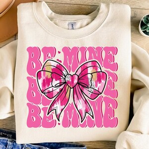 Be Mine Png, Valentine's Day Coquette Png file shirt, Glitter Valentine Png , Pink Valentine Coquette Heart Png XoXo Png Valentine shirt