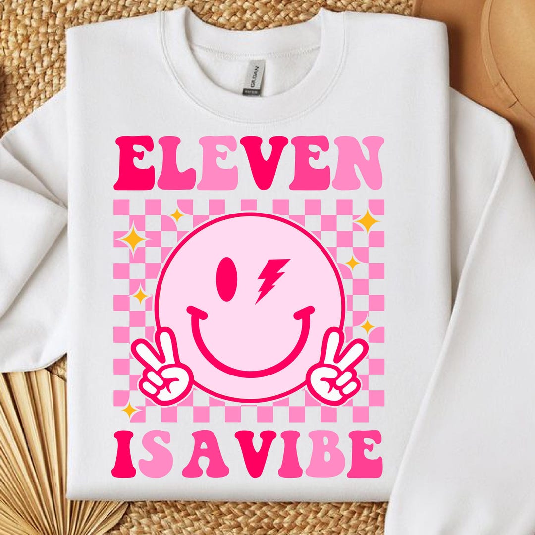 T-shirt Anniversaire "Eleven Is A Vibe" - Style Rétro Pour Les 11 Ans !