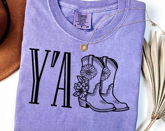 Y'all Cowboy Boots SVG PNG, Western Cowgirl Design, Western Png, Cowboy Shirt, Western cowgirl Shirt, Western Cowgirl Shirt, Yall Shirt