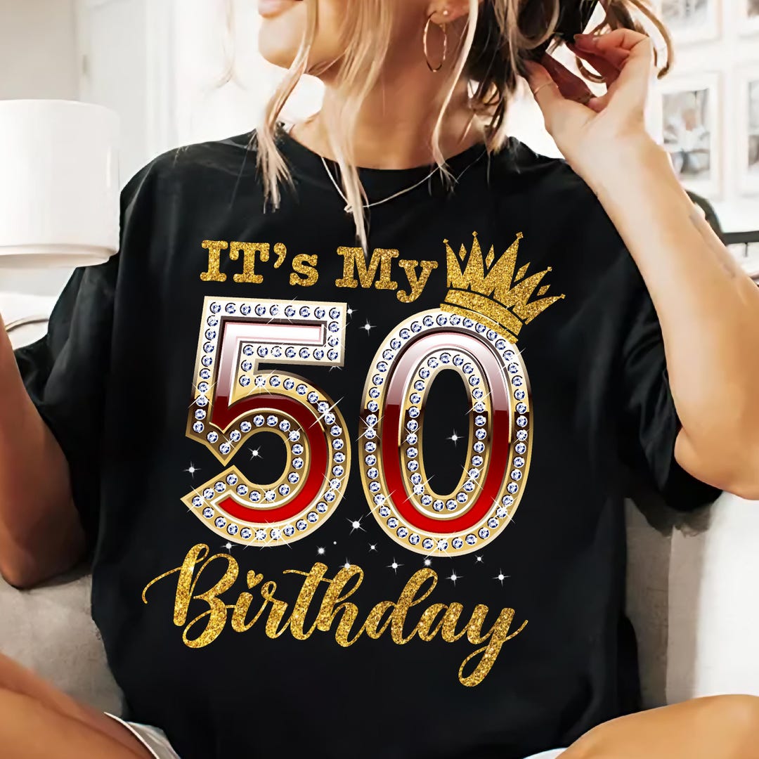 It's My 50th Birthday Queen PNG , 50 Years Old Shoes Crown Diamond Png ...