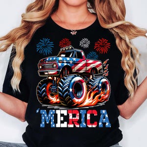 4th of July png, Monster Truck Png Sublimation Design, Patriotic Monster Truck Png, America png, Red White and Boom png, Digital Download