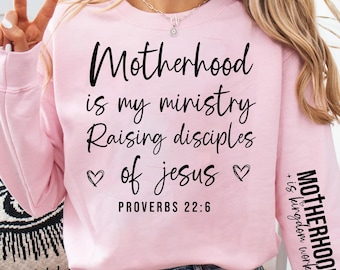 Motherhood is Kingdom Work SVG PNG mother's day Design, Religious png Svg, Christian Svg png Sublimation , Christian Mom Svg Bible Quote Svg