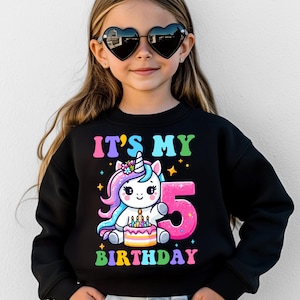 Unicorn Birthday Svg, My 5th Birthday Svg, five Birthday Svg, Birthday Svg for Girls, Birthday Girl Svg, Unicorn Birthday Shirt SVG, PNG