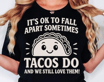 Mental Health Ok To Fall Apart Taco Awareness SVG PNG, Mental Health Matters Png , Mental Health Png, Anxiety Awareness Png download