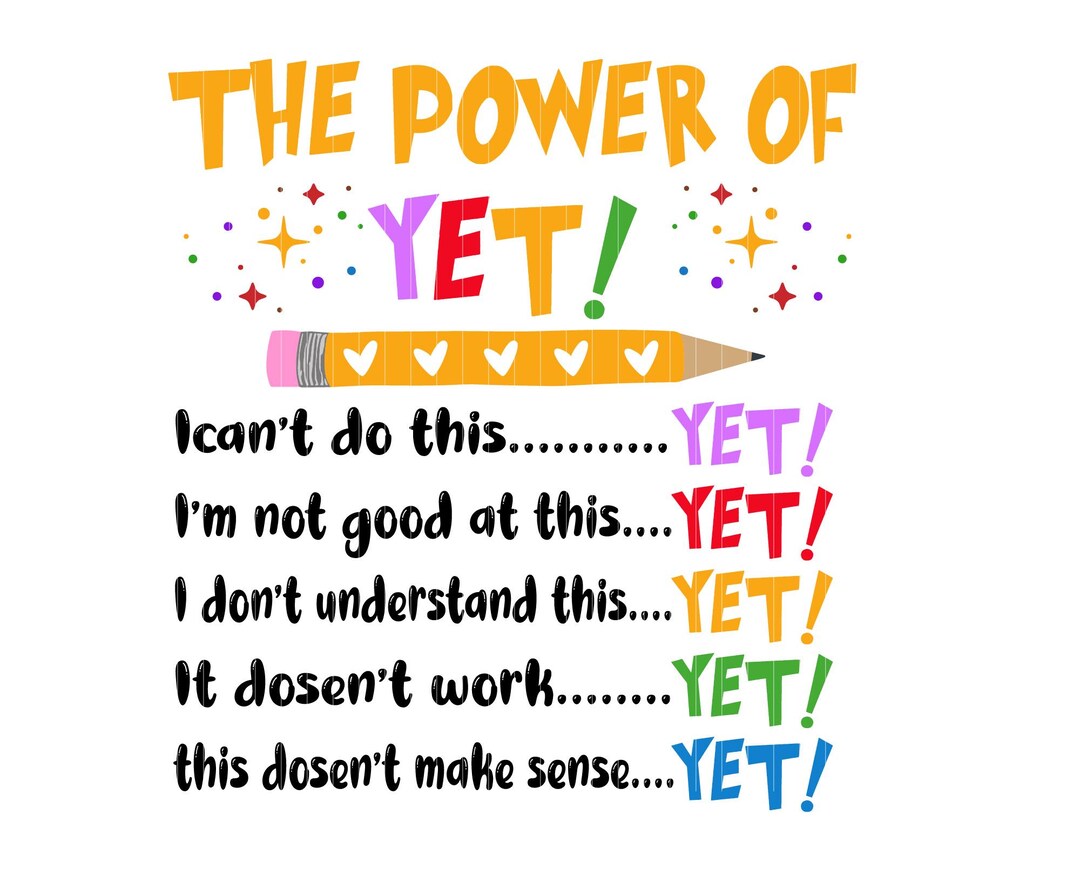 Growth Mindset Teacher Kindness SVG PNG, Kindness Day Power of yet ...