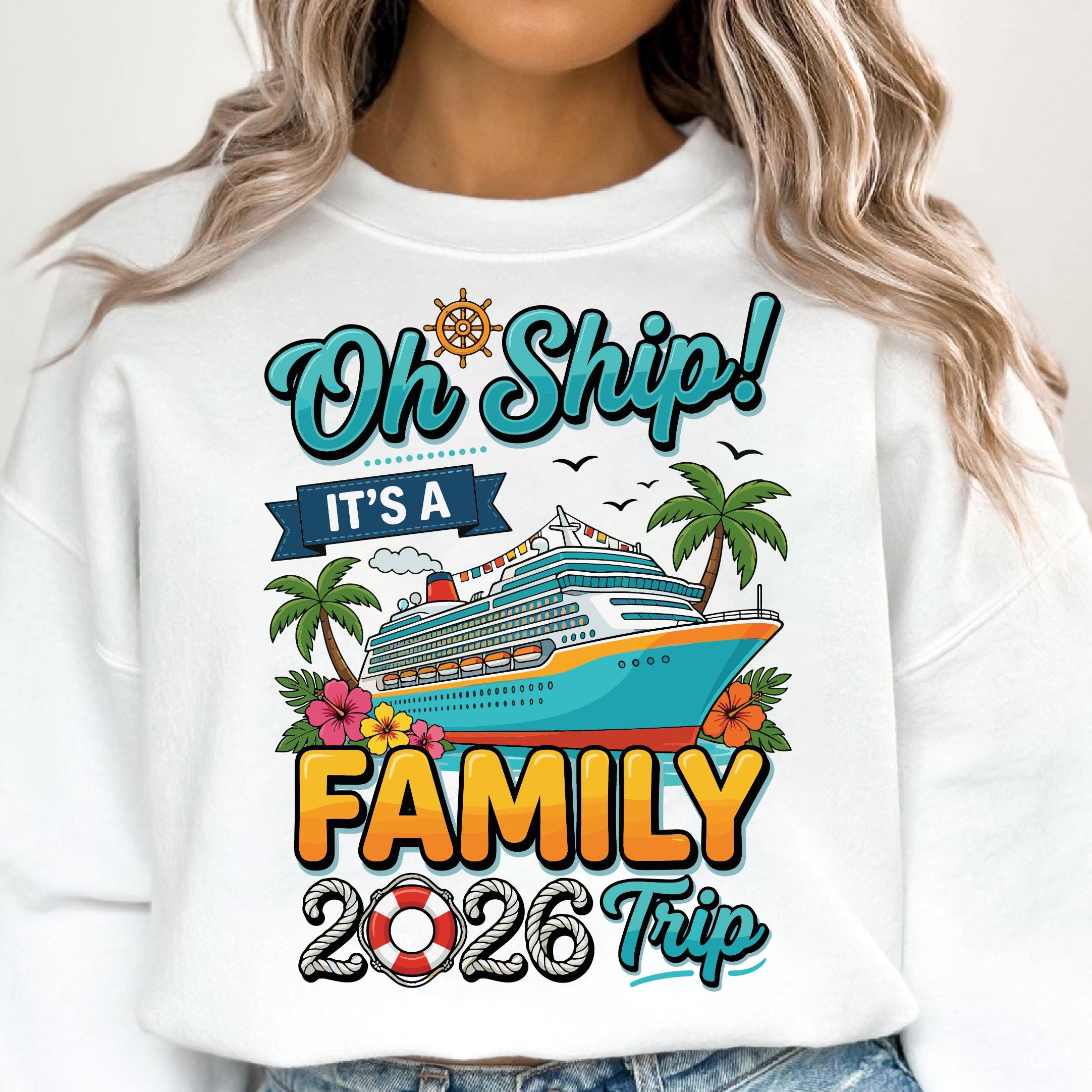 Oh Ship It's a Family Trip SVG PNG, Family Matching Cruise Vacation ...