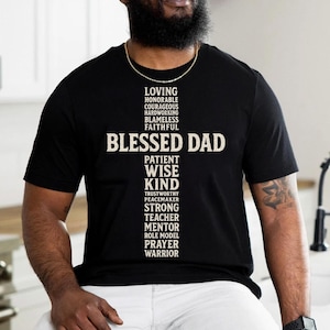 Christlicher gesegneter Papa SVG PNG, Kreuz Vatertag Svg, Papa Leben Papa Svg, Lustiges Svg, Papa Png, Vatertag Svg