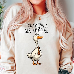 Today I'm a Serious Goose SVG PNG, Serious Goose sarcastic svg file shirt ,  Funny Silly Goose Graphic Goose, Geese Sarcastic Png download