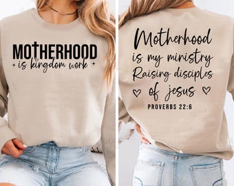 Motherhood is Kingdom Work SVG PNG mother's day Design, Religious png Svg, Christian Svg png Sublimation , Christian Mom Svg Bible Quote Svg