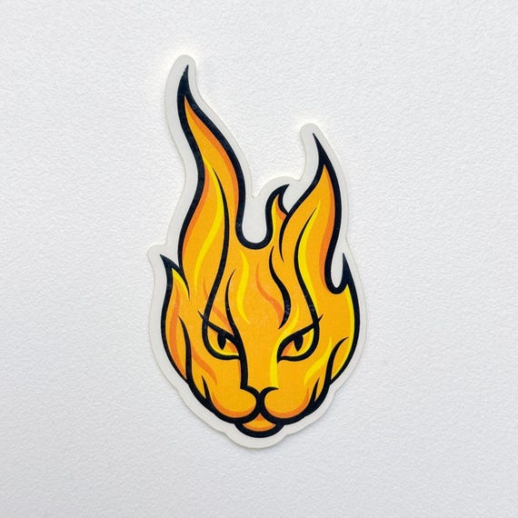 Fireball Cat Sticker