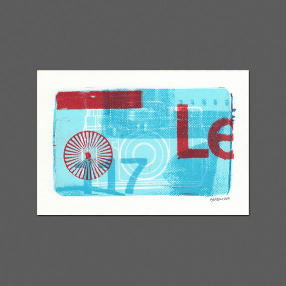 Mini Collage Prints—one of a kind 4x6 monoprints