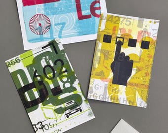 Collage Print Postcard Sets 1, 2, and 3