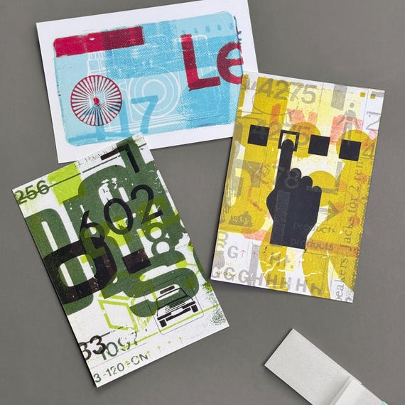 Collage Print Postcard Sets 1 & 2