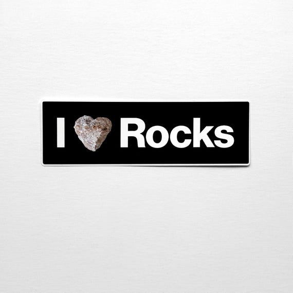 I Love Rocks Sticker