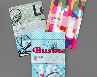 Collage Print Postcard Sets 4, 5, and 6
