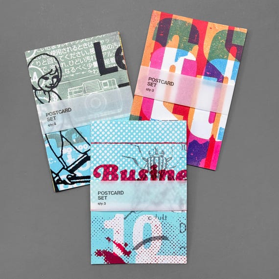Collage Print Postcard Sets 4, 5, and 6