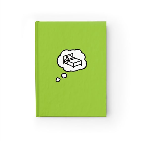 Thinking of Bed, Lime Green Journal - Blank