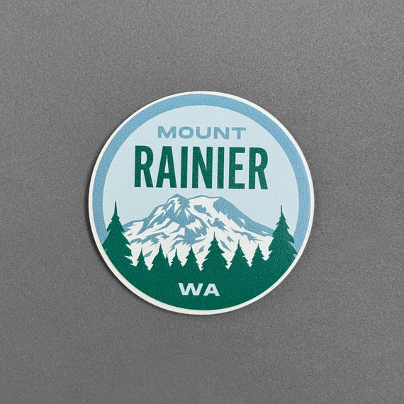 Mt. Rainier Sticker - Classic Circle