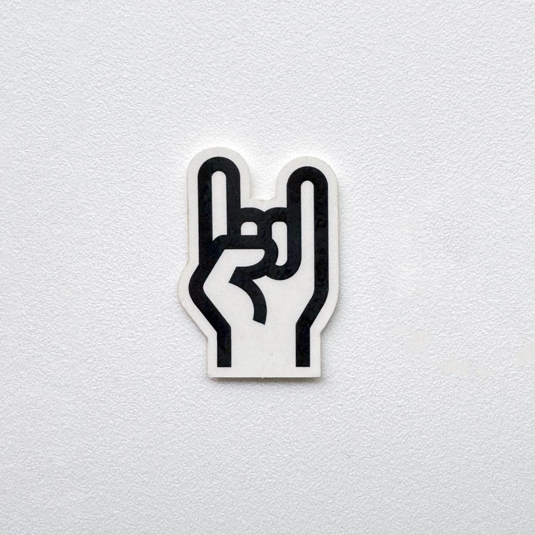 Sticker Overhand Sign Metal Hand Sign Stickers, Set of 3 - Etsy