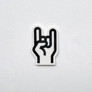 Metal Hand Sign Stickers, set of 3