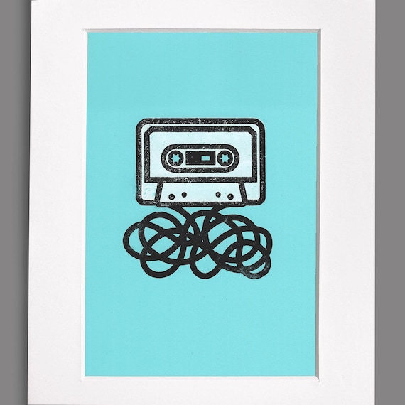 Cassette Tape Mini Screen Print