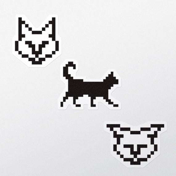 Pixel Cats Sticker Set