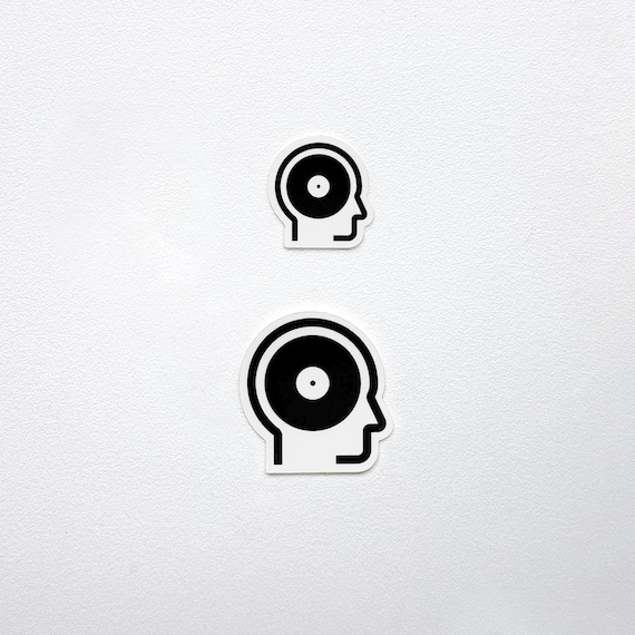 Record Head Clear Stickers – 2 Sizes