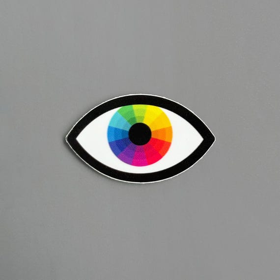 Color Wheel Eye, 2" Sticker