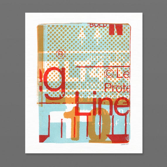 Collage Prints—one of a kind monoprints
